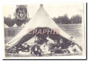 COPYRIGHT Camp Chalons Old Postcard Interior dune tent