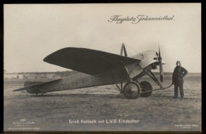 Germany Sanke 257 Johannisthal  Erich Kulisch LVG Airplane Real Photo RPPC 93494