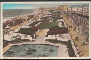 Sussex Postcard - Sunken Gardens, Looking West, Brighton & Hove  RT257