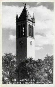 IA, Ames, Iowa, RPPC, Campanile, I.S.C., Hamilton