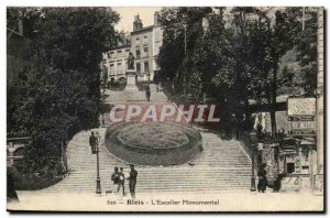 Old Postcard Blois L & # monumental 39escalier