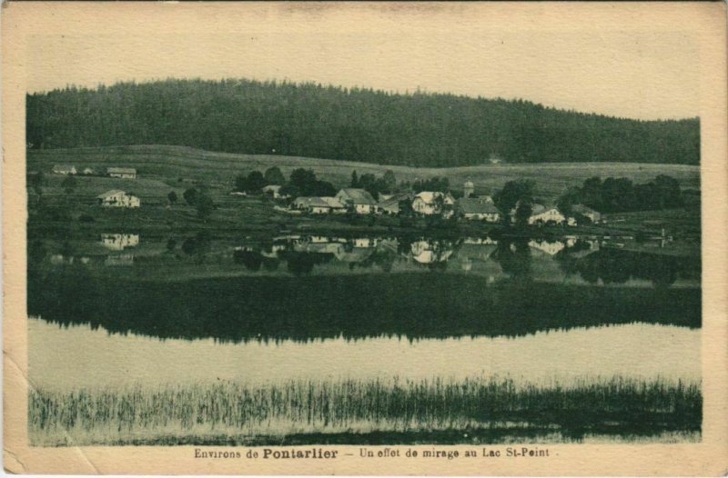 CPA Env. De PONTARLIER - Un efet de mirage au Lac St-Point (131262)