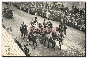 Postcard Old Bezoek van HM Koningin Amsterdam September 1910