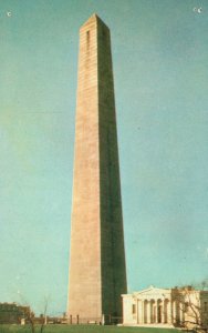 Vintage Postcard View of Bunker Hill Monument Charlestown Massachusetts MA