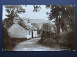 Isle of Man MANX COTTAGE near St. John's c1913 RP Postcard by Sandy's