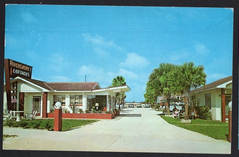 Florida DAYTONA BEACH Rivershore Cottages 3150 S Atlantic Ave. - pm1967 - Chrome