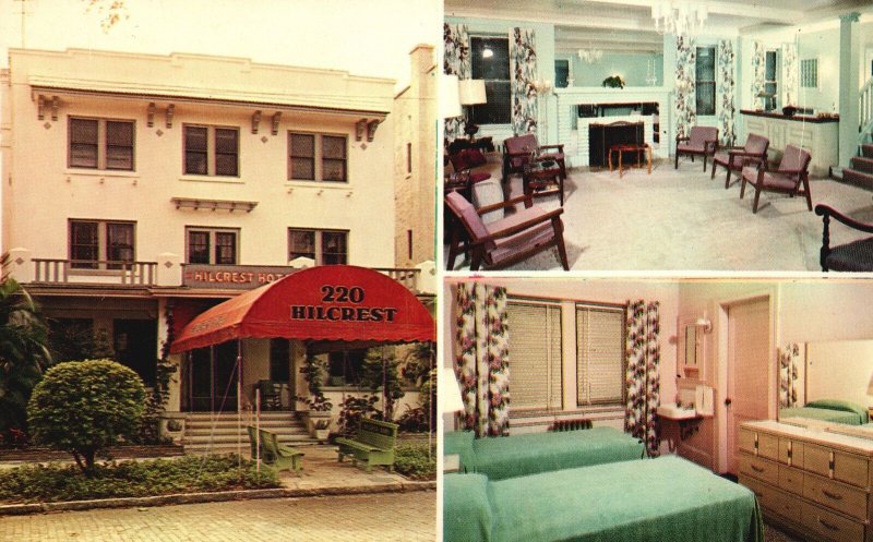 Vintage Postcard Hilcrest Hotel Small Hotels 5th Ave. North St. Petersburg Fla.