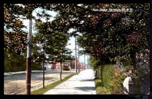 Nova Scotia YARMOUTH Main Street View with Trolley Pub by Valentine & Sons ~ DB