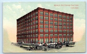 CHICAGO, Illinois IL ~ Street Scene MOXLEY BUTTERINE FACTORY 1910s  Postcard