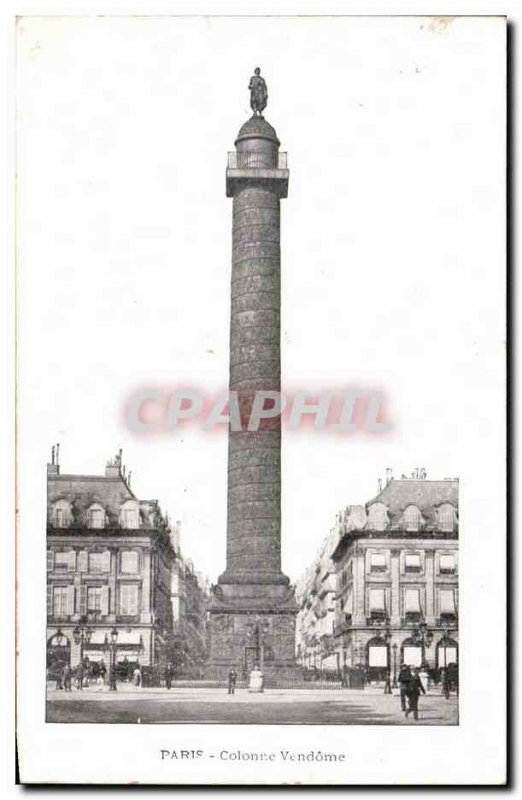 Paris - 1 - Vendome Column - Old Postcard