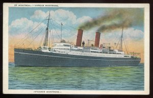 h2157 - Steamer MONTROSE Postcard 1920s Montreal. Canadian Pacific Line