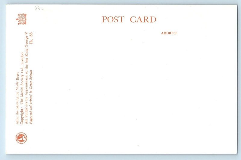 Molly Brett Signed Postcard Anthropomorphic Chicks Band Humpty Dumpty Medici