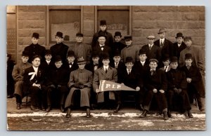 RPPC  1910  Warners P.I.P.  Flag  Pennant  Detroit  Michigan  Postcard