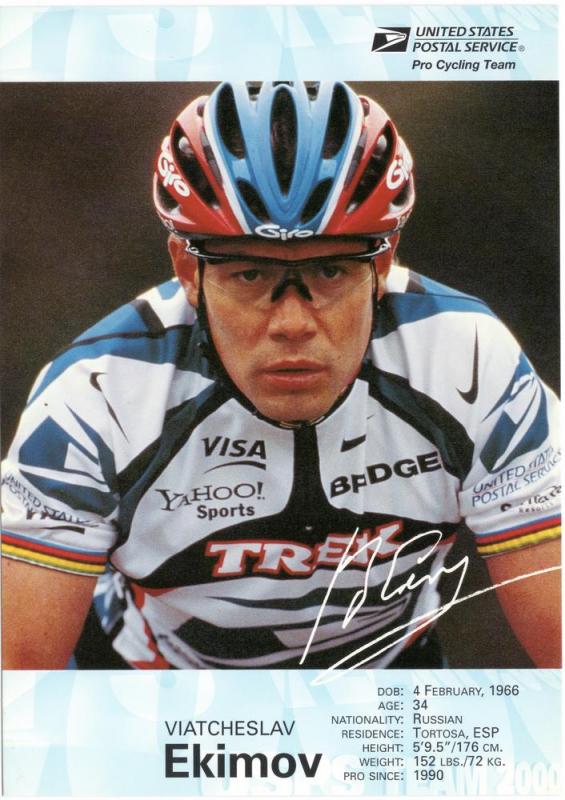 USPS Pro Cycling Team - Post Card - V. Ekimov - Mint