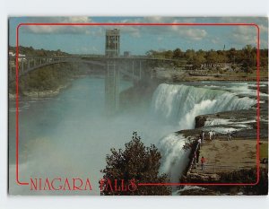 Postcard View of Bridal Veil Falls and Luna Island, Niagara Falls, New York