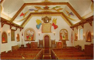 Interior of Holy City Chapel OK Postcard PC528