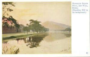 burma, MANDALAY, Palace Moat and Wall (1910s) Causton Postcard No. B4