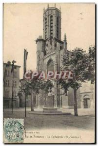 Old Postcard Aix en Provence La Cathedrale St Savior