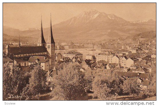 Bird's Eye View, LUZERN, Switzerland, 1900-1910s