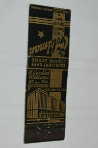 The Goldman Fort Smith's Largest Hotel 20 Strike Matchbook Cover