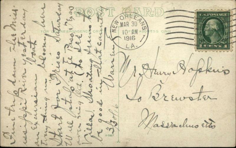 New Orleans LA Hauling Cotton & Sugar c1910 Postcard