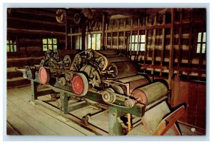 c1950s Wool Carding Machine New Salem State Park Lincoln's New Salem IL Postcard