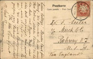 Traunstein Austria Village Bird's Eye View c1910 Vintage Postcard