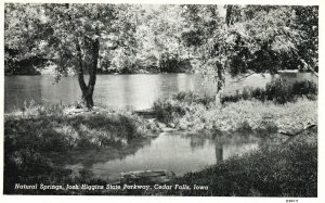 Vintage Postcard Natural Springs Josh Higgins State Parkway Cedar Falls Iowa