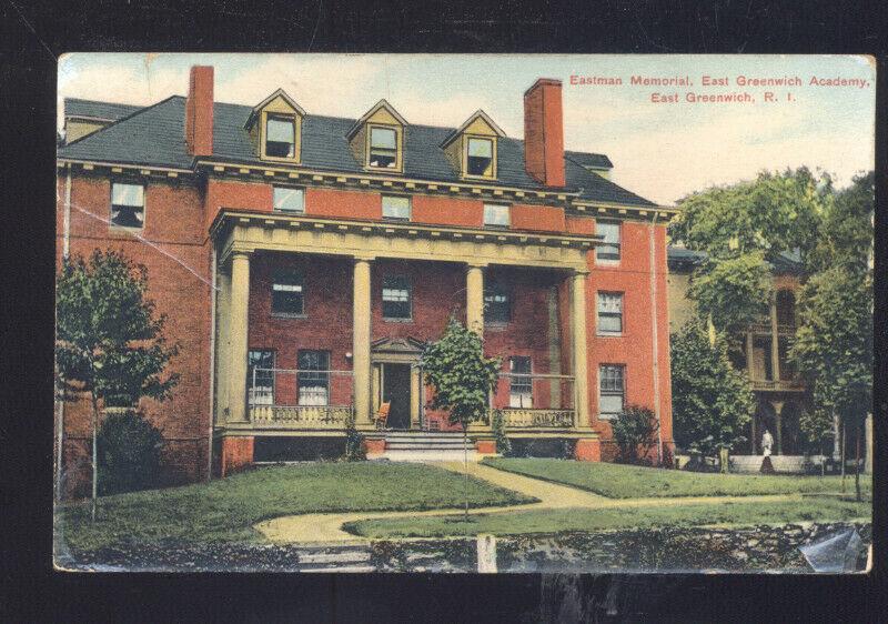 EAST GREENWICH RHODE ISLAND EASTMAN MEMORIAL BUILDING VINTAGE POSTCARD RI