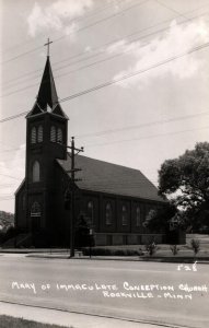 RPPC  Rockville  Minnesota Mary Immaculate Church   Real Photo Postcard  c1950