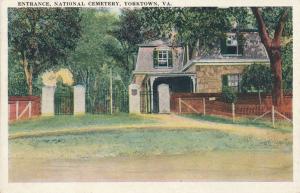 Entrance to National Cemetery at Yorktown VA, Virginia - WB