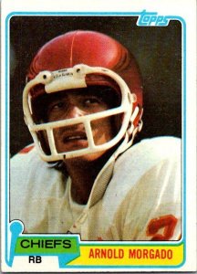 1981 Topps Football Card Arnold Morgado Kansas City Chiefs sk60163