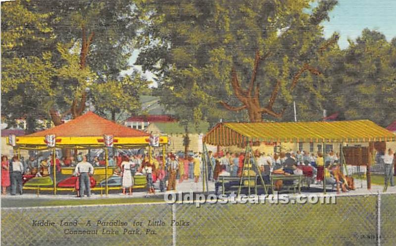 Kiddie Land, Little Folks Conneaut Lake Park, Pennsylvania, PA, USA Unused 