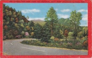 Tennessee Smoky Mountains Chimney Tops From Above The Loop Over Great Smoky M...