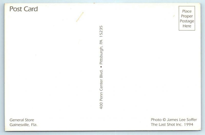 GAINESVILLE, FL ~ Repro THRASHER BROS. GENERAL STORE 1994  ~ 4x6  Postcard