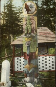 Ketchikan AK Indian Totem Pole c1910 Unused Postcard - Nice Color