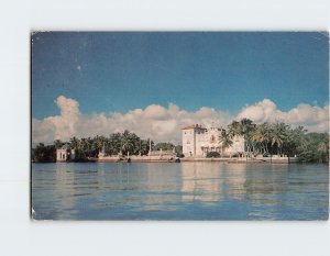 Postcard Vizcaya From The Bay, Miami, Florida