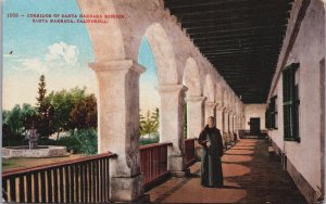Corridor Of Santa Barbara Mission Santa Barbara California Postcard C157