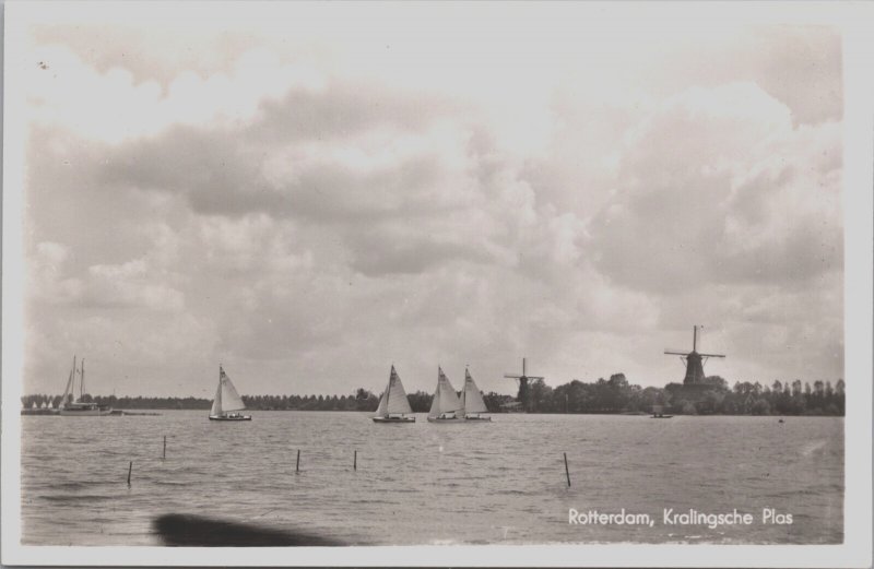 Netherlands Rotterdam Kralingse Plas Vintage RPPC C183