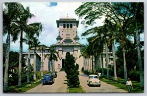 Main View Government Building Johor Bahru JB Malaysia Chrome Postcard K11