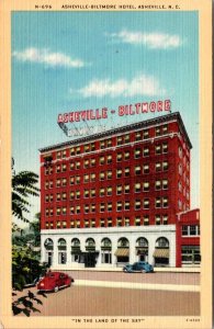 Asheville, NC North Carolina   ASHEVILLE-BILTMORE HOTEL  ca1940's LINEN Postcard