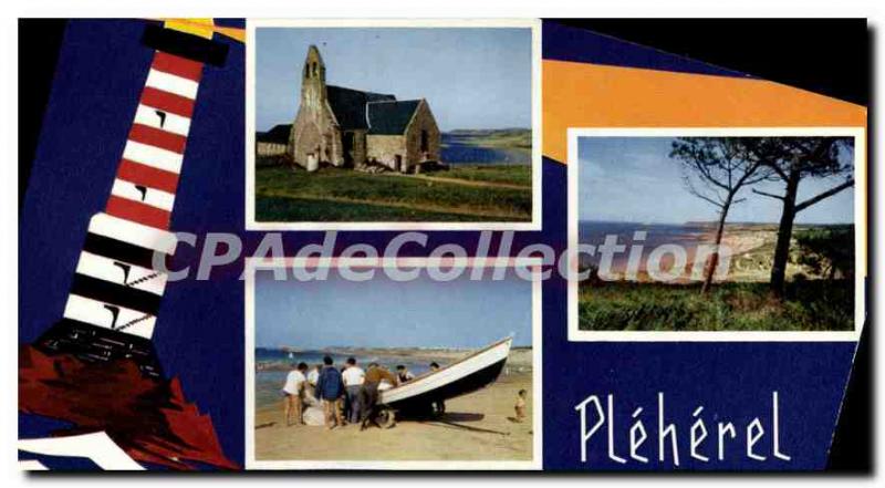 Postcard-Modern PLEHEREL BEACH beach chapel