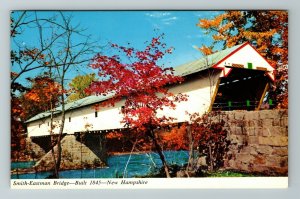 Redstone NH- New Hampshire Smith-Eastman Covered Bridge Vintage Chrome Postcard