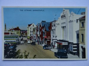 Devon BARNSTAPLE The Strand showing THE REGAL THEATRE c1930's Postcard
