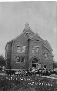 H93/ Jamaica Iowa RPPC Postcard c1910 Public School Building 175