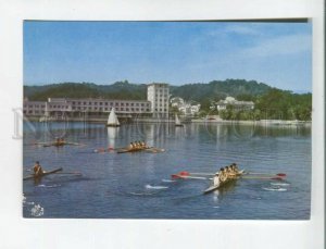 473758 Korea Wonsan water sports club members training rowing old postcard