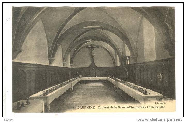 Interior, Couvent De La Grande-Chartreuse, Le Refectoire, Dauphine, Paris, Fr...