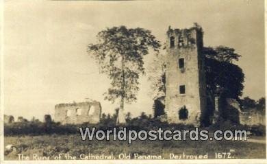 Real Photo Ruins of the Cathedral, Destroyed 1672 Old Panama Panama Unused 