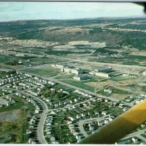 1967 St Johns Newfoundland Memorial University MUN Aerial Postcard Suburb
