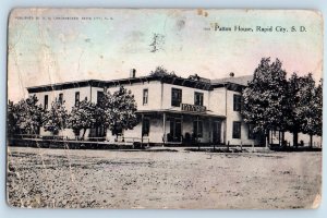 Rapid City South Dakota Postcard Patton House Exterior View 1909 Vintage Antique